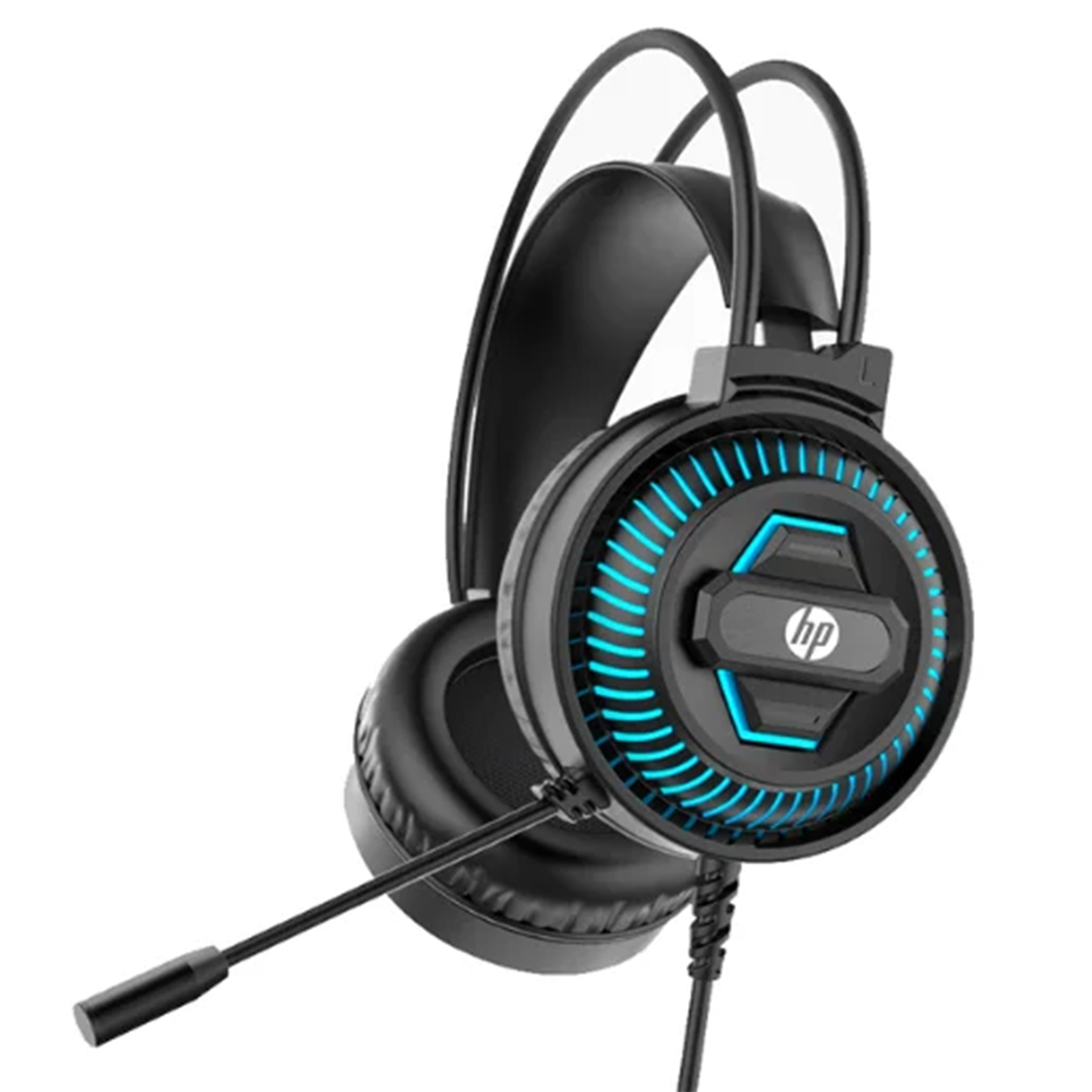 Audifonos Gamer Hp DHE-8001u Pc Ps4 Xbox Negro Azul