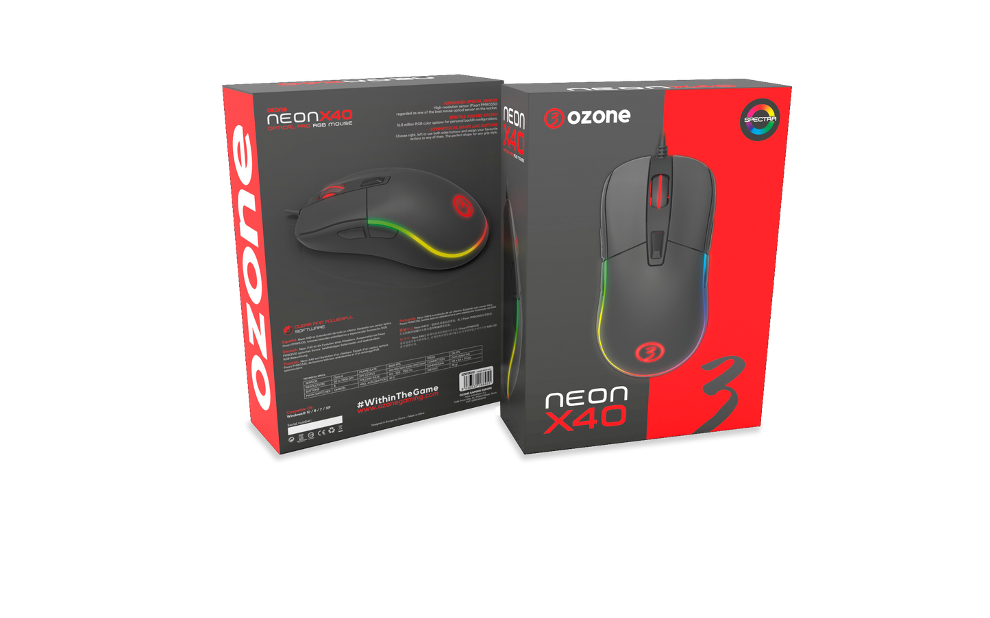 Mouse Gamer Ozone Neon X40 Negro – imagen 3