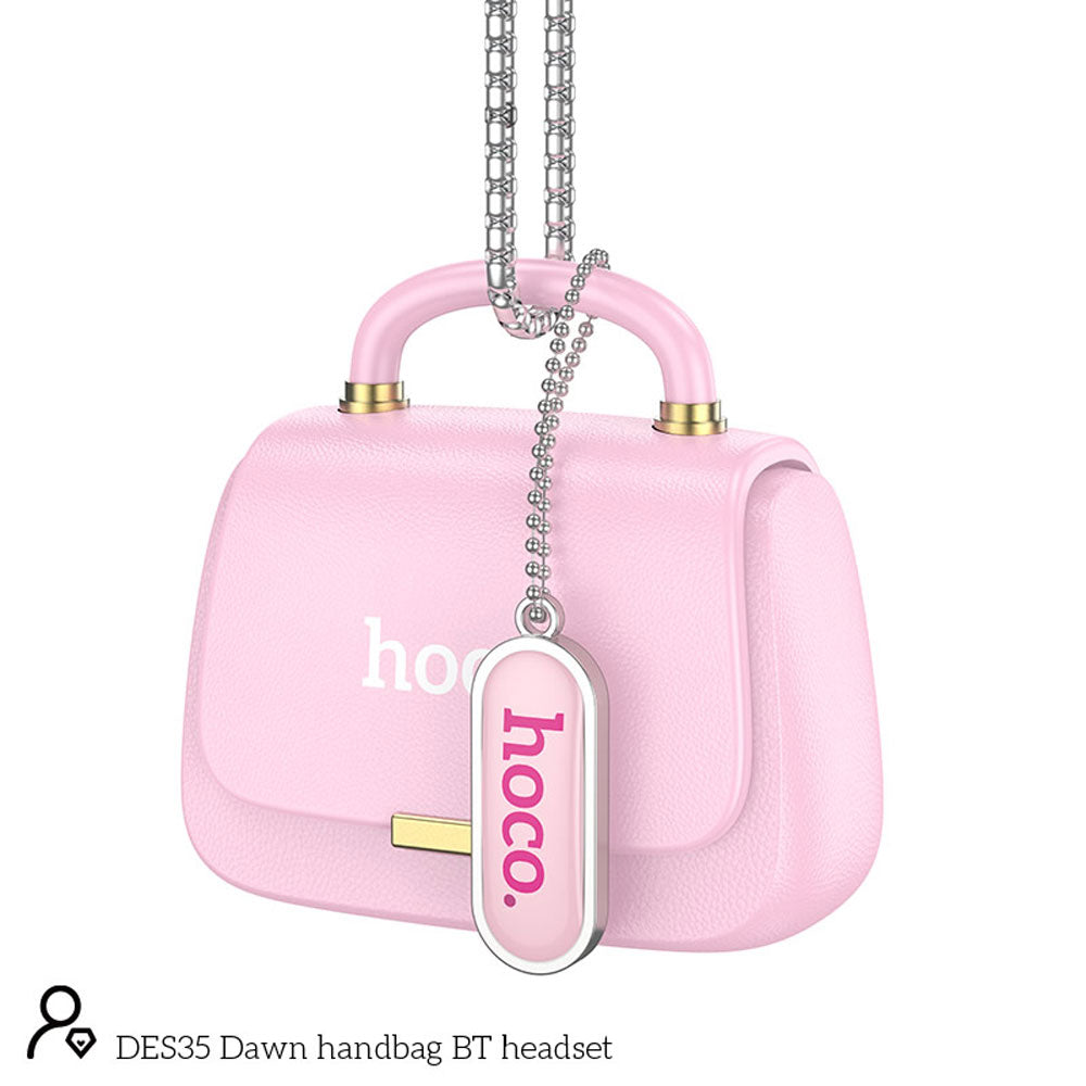 Audífonos Bluetooth Hoco Des35 Bolso Dawn Tws Rosado – imagen 2