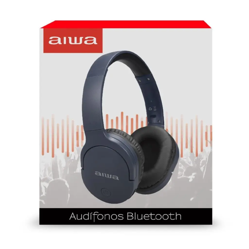 Audifonos Bluetooth Aiwa On-ear Micrófono Aux Aw-k11u Azul – imagen 2