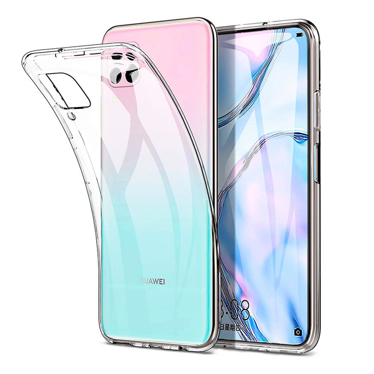 Huawei P40 Lite Carcasa Transparentes Gel TPU