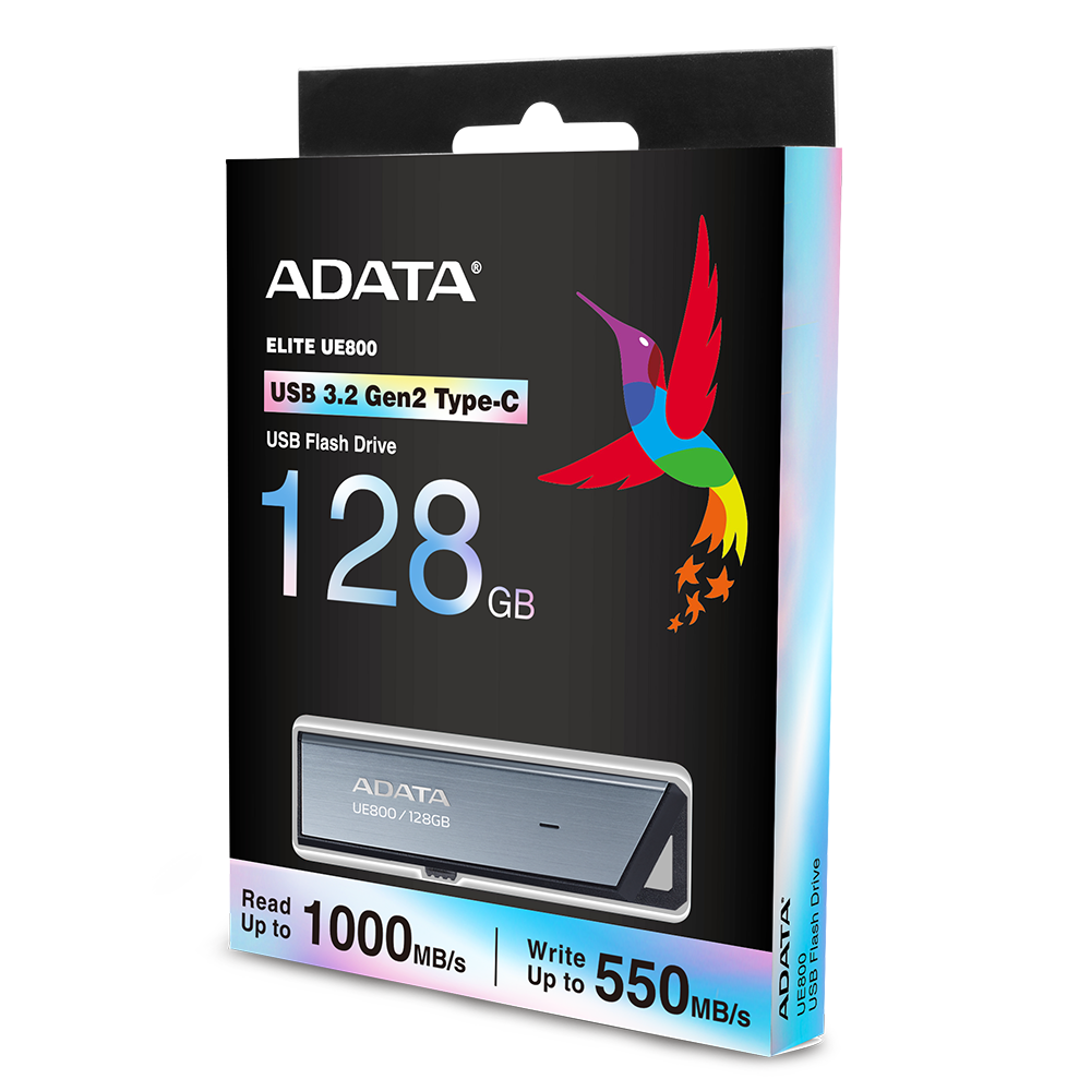 Pendrive Adata Aeli Ue 800 128 Gb Tipo C 3.2 Negro – imagen 2