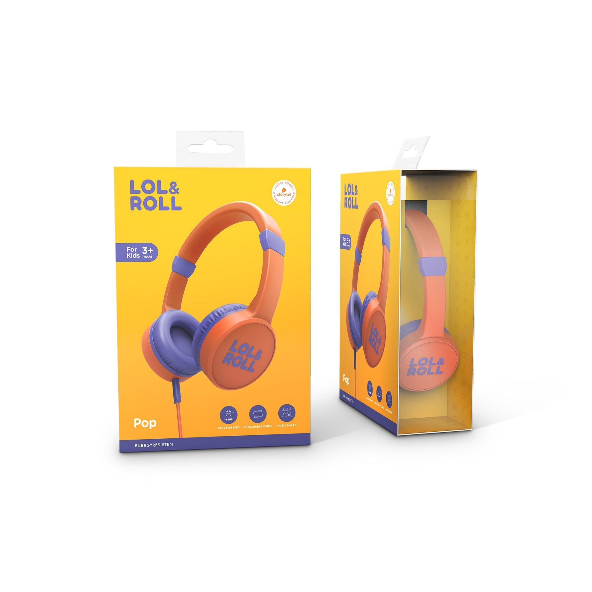 Audifono De Niño Energy Sistem Lol&Roll Pop Naranjo – imagen 3