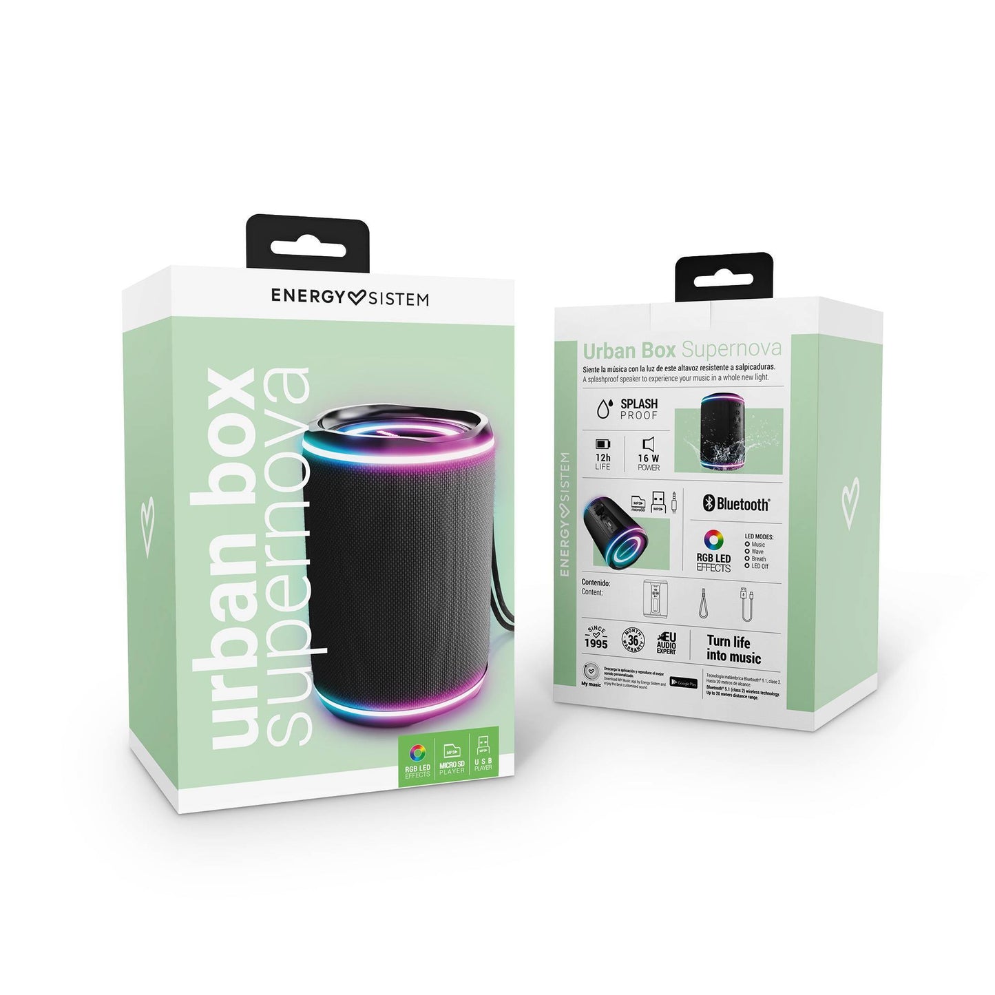 Parlante Bluetooth Portátil Energy Sistem Urban Box Supernova Negro – imagen 4
