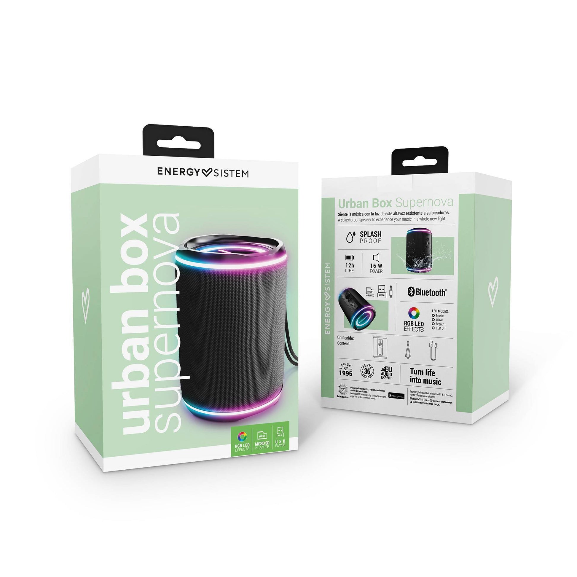 Parlante Bluetooth Portátil Energy Sistem Urban Box Supernova Negro – imagen 4