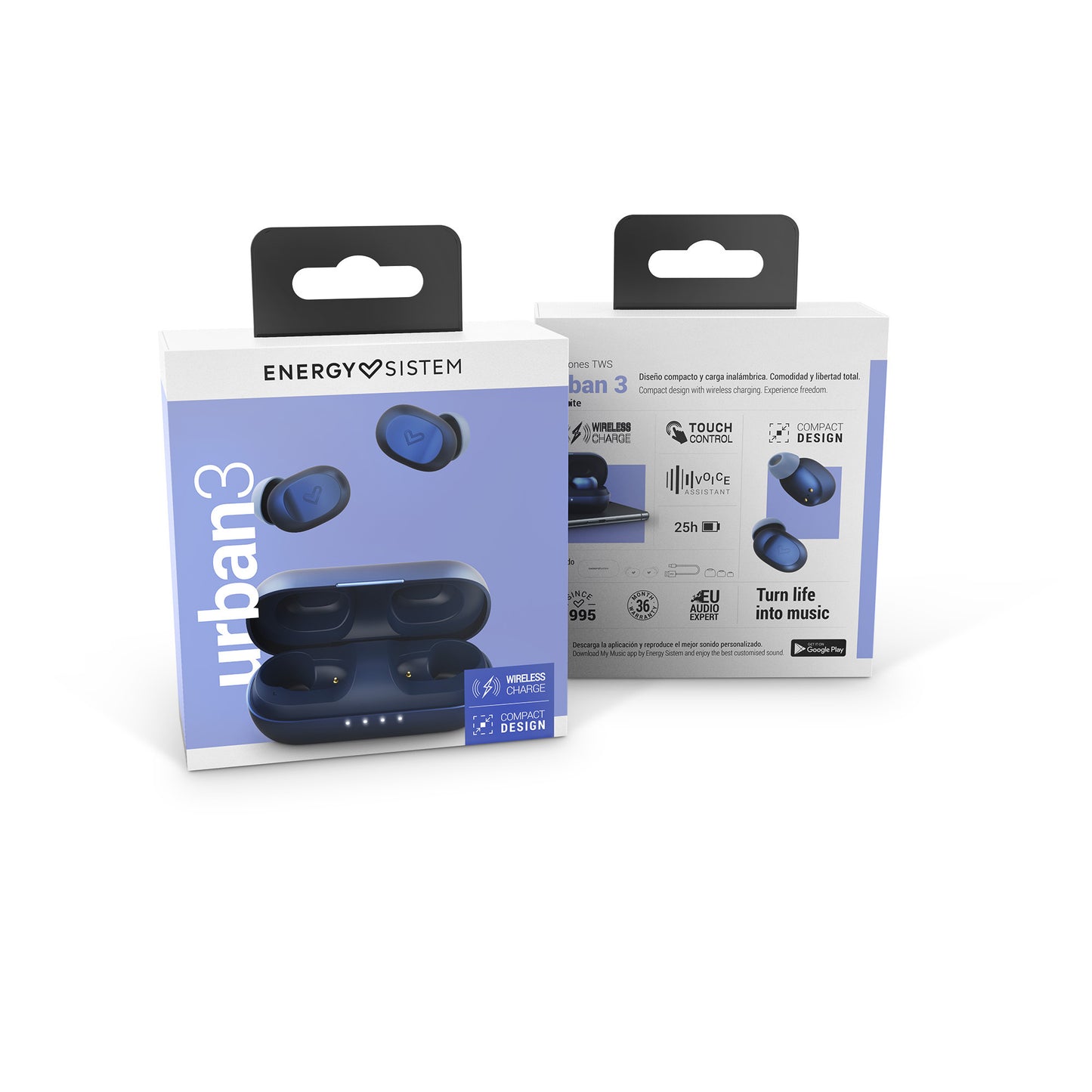 Audifonos Bluetooth Energy Sistem True Wirelesss Urban 3 Azul – imagen 3