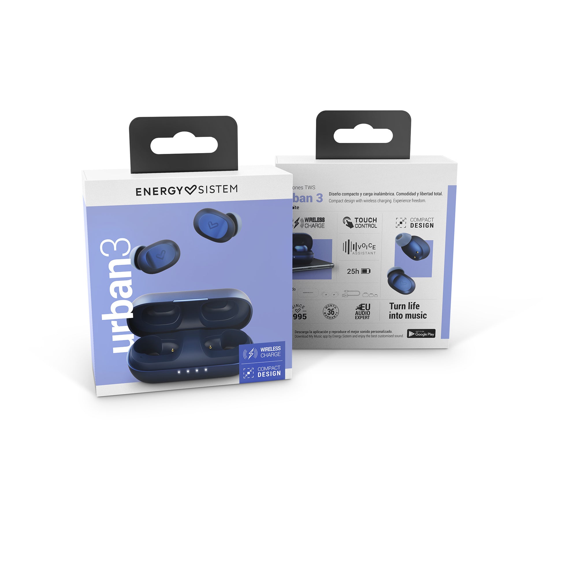 Audifonos Bluetooth Energy Sistem True Wirelesss Urban 3 Azul – imagen 3