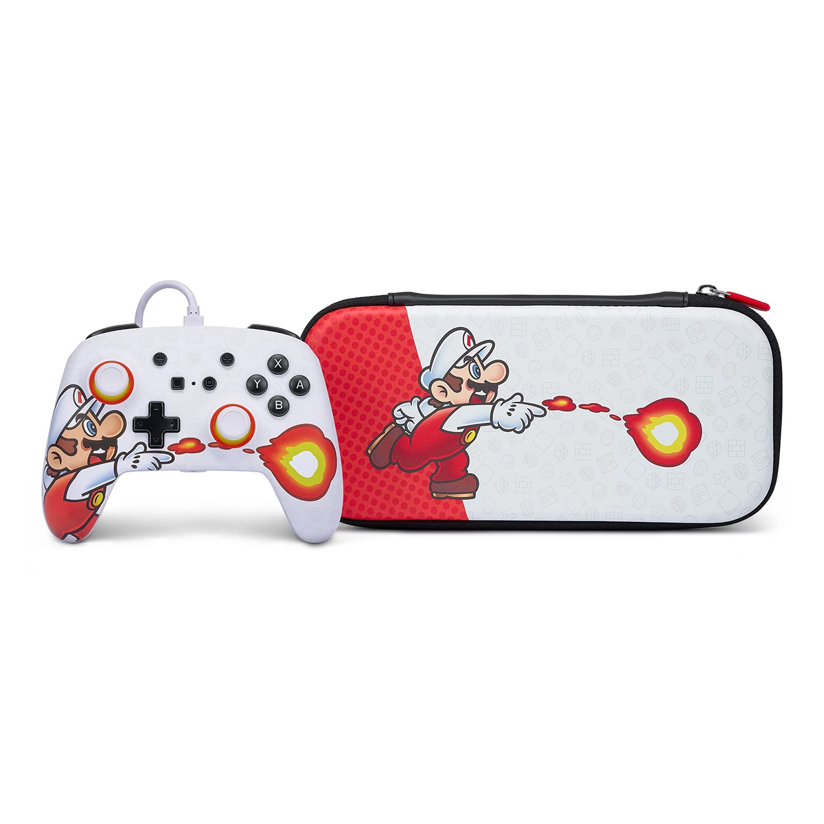Kit Control Alambrico Powera Nintendo Switch Super Mario + Bolso