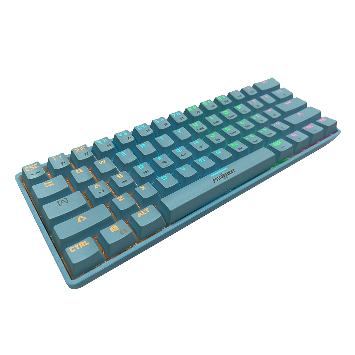 Teclado Gamer Mecanico Panther 60% Pm-615 Led Ingles Azul – imagen 5