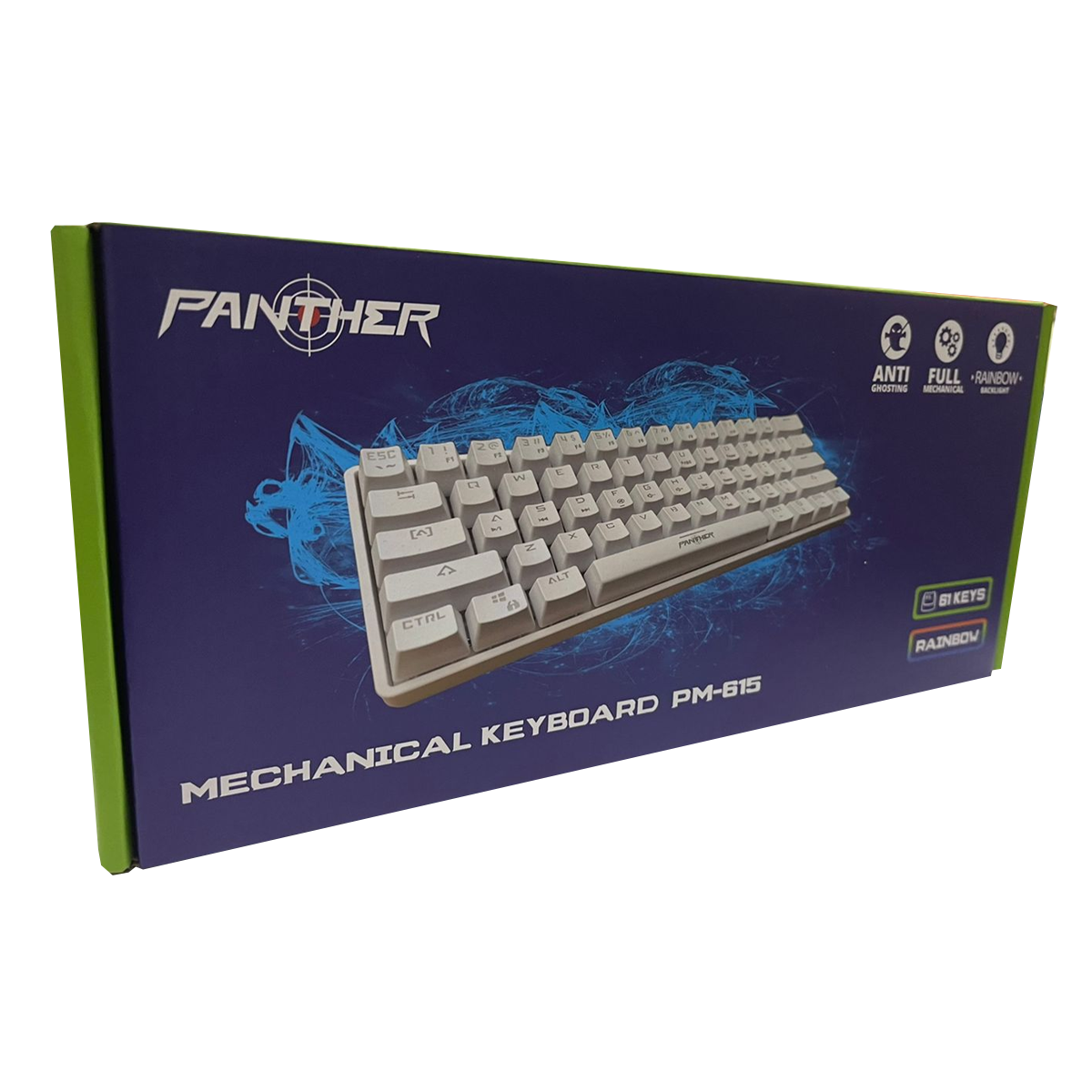 Teclado Gamer Mecanico Panther 60% Pm-615 Led Ingles Rosado – imagen 3