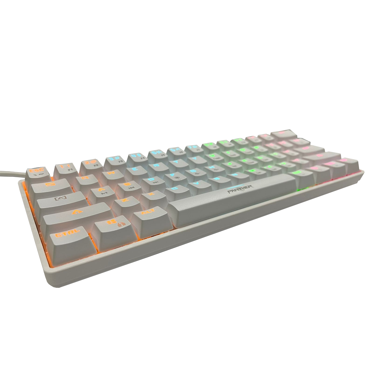 Teclado Gamer Mecanico Panther 60% Pm-615 Led Ingles Blanco – imagen 6
