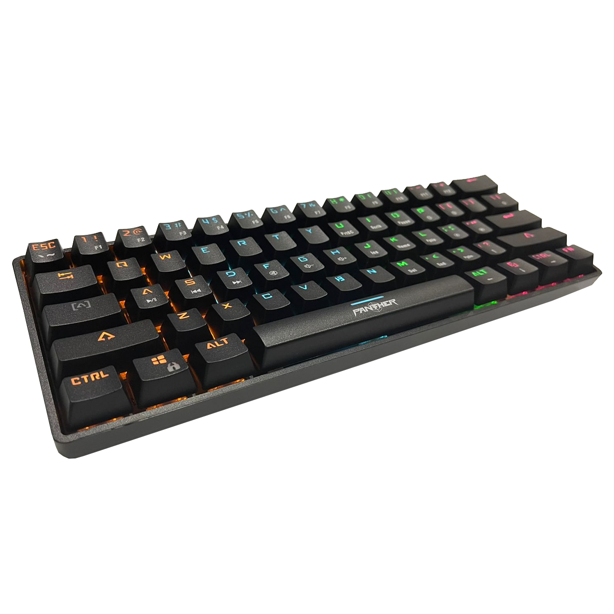 Teclado Gamer Mecanico Panther 60% Pm-615 Led Ingles Negro – imagen 2
