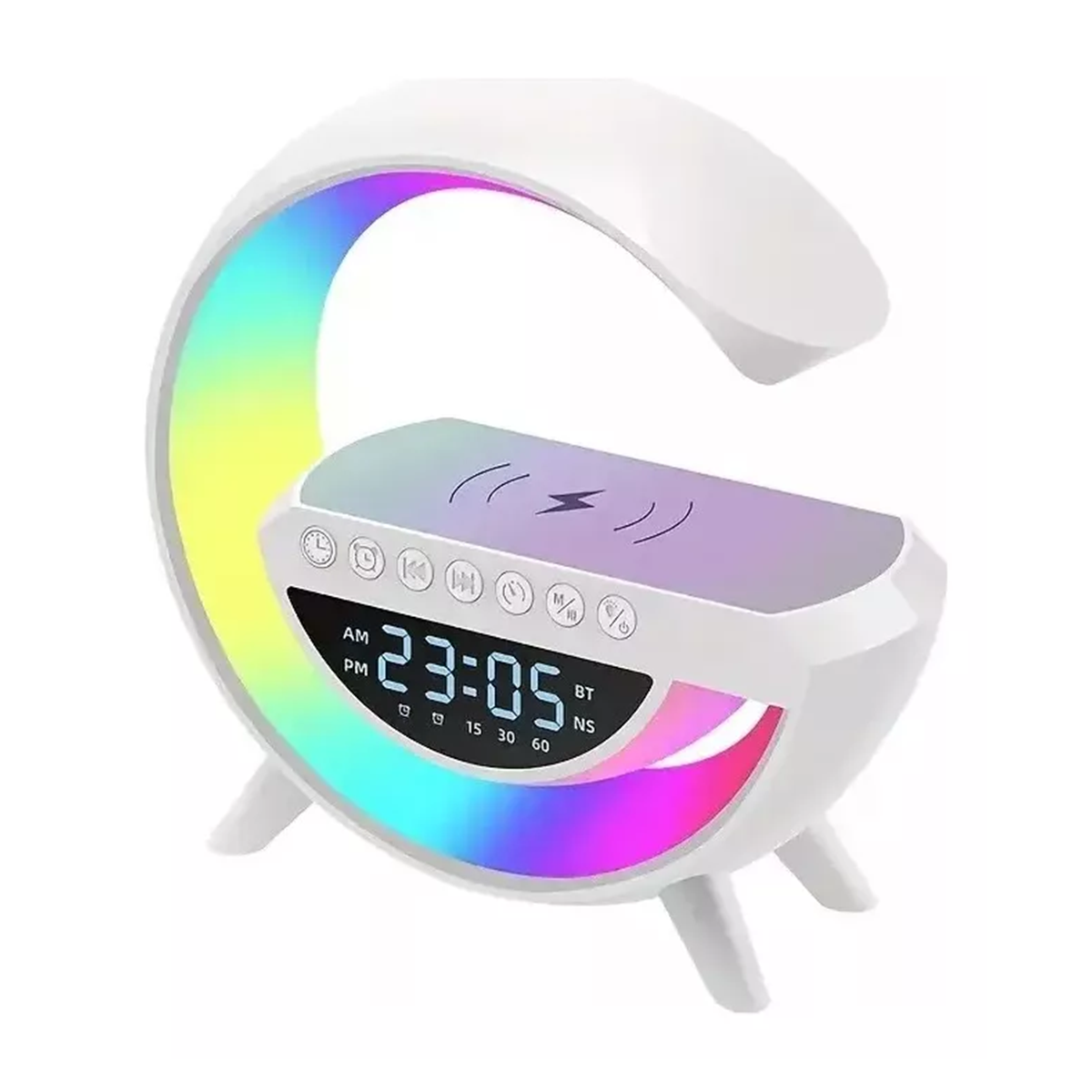Parlante Bluetooth Bt3401 Radio Carga Inalambrica Blanco