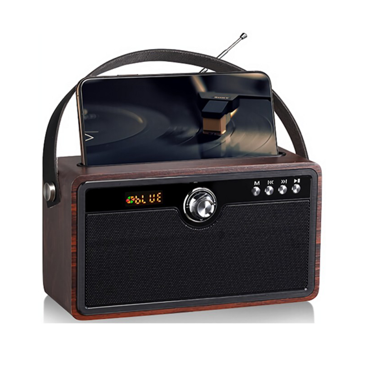 Parlante Bluetooth Audiolab 9819 Retro Usb Tf Fm Aux 8w Cafe