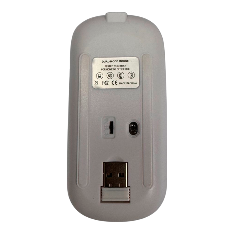Mouse Dual Bluetooth Wireless 1600 Dpi Recargable Blanco – imagen 2