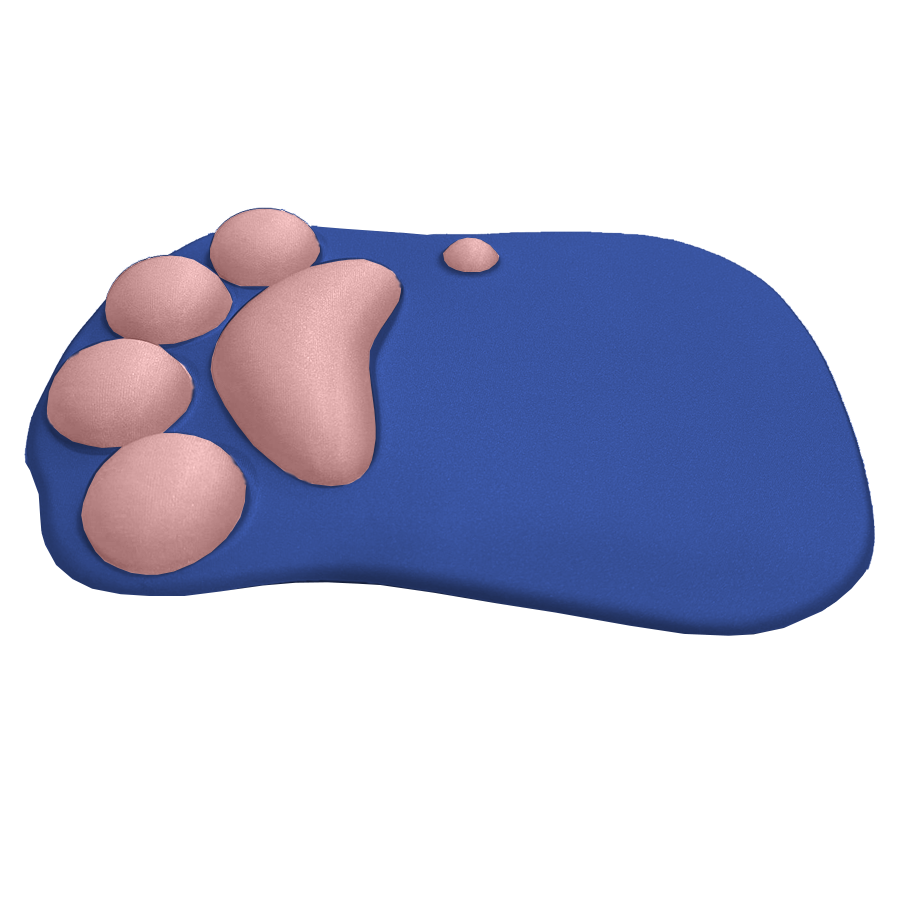 Mousepad Antideslizante Patas De Gato 27x20 Azul Rosado – imagen 4