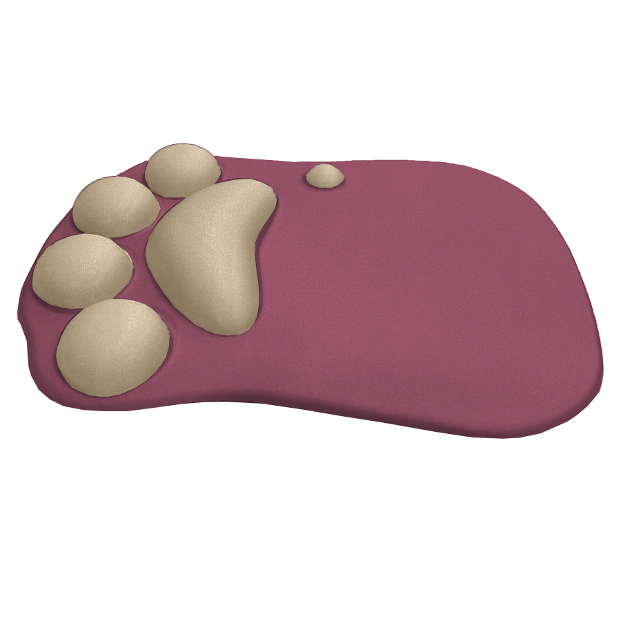 Mousepad Antideslizante Patas De Gato 27x20 Morado Dorado – imagen 5