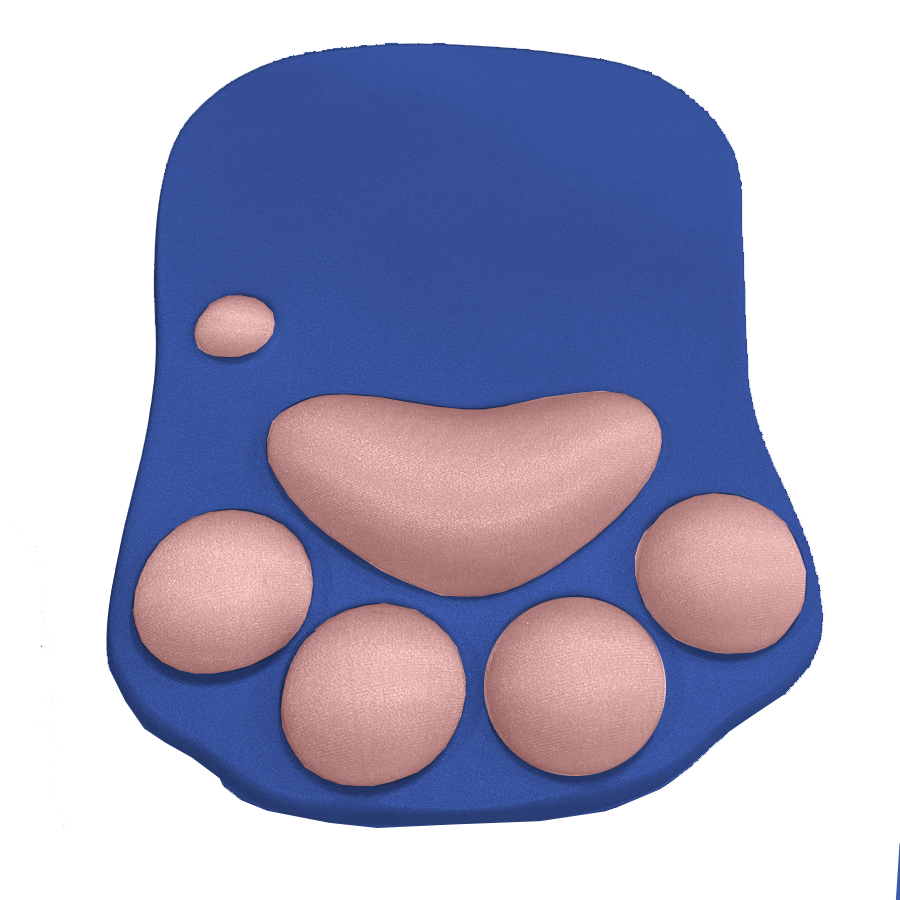 Mousepad Antideslizante Patas De Gato 27x20 Azul Rosado – imagen 5