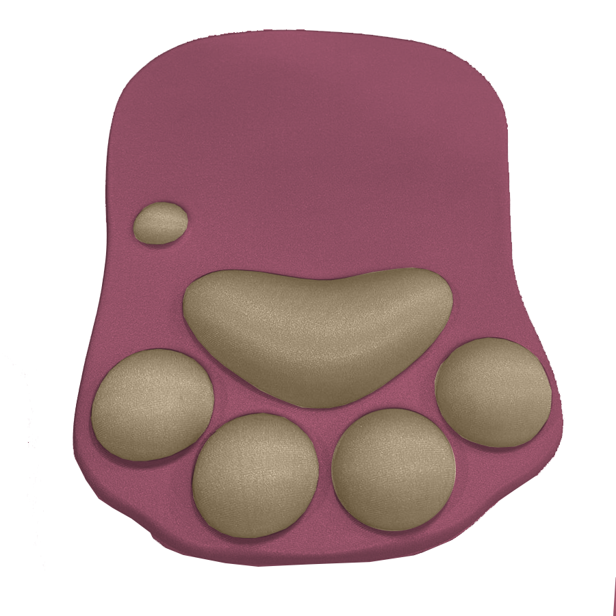 Mousepad Antideslizante Patas De Gato 27x20 Morado Dorado – imagen 4