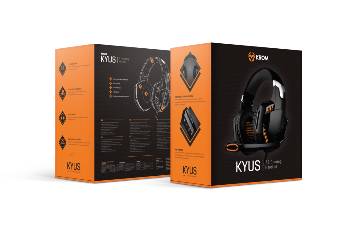 Audifonos Gamer Krom Kyus 7.1 Pc Ps4 Ps5 Negro – imagen 4