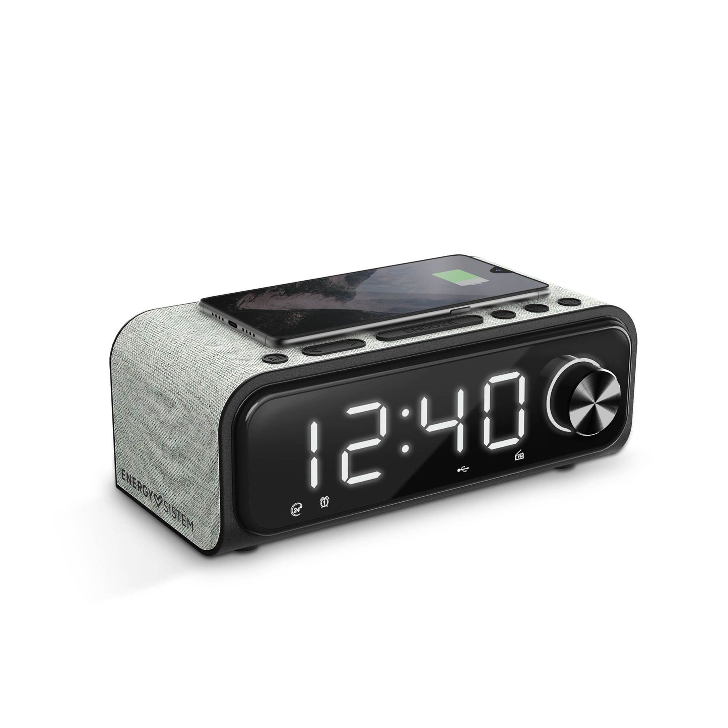 Radio Reloj Energy Sistem Clock Speaker 4 Carga Inalámbrica Fm – imagen 3