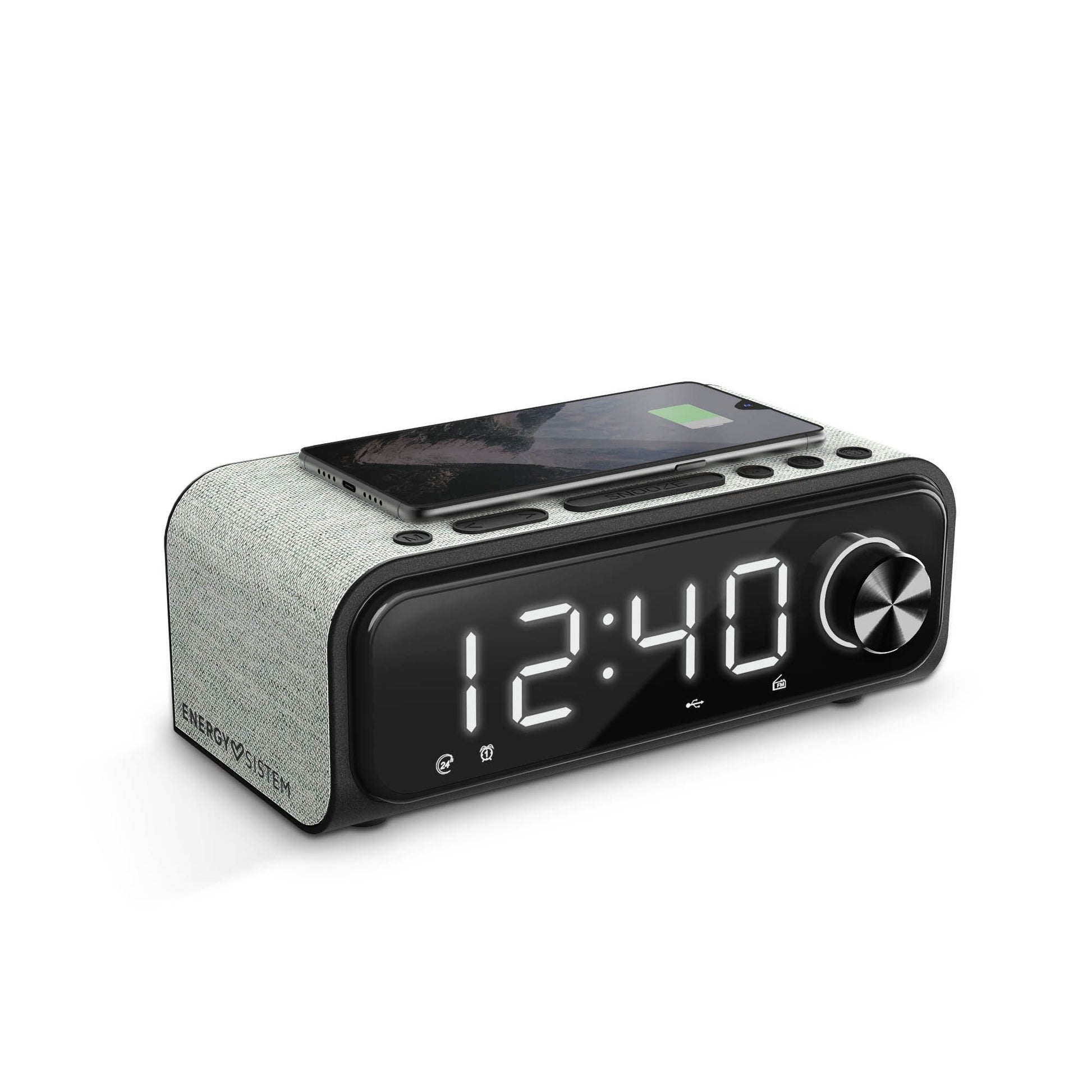 Radio Reloj Energy Sistem Clock Speaker 4 Carga Inalámbrica Fm – imagen 3