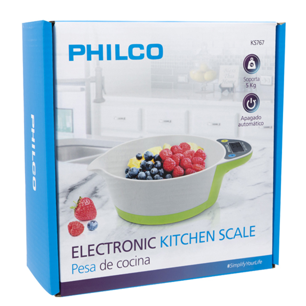 Balanza Digital Philco Pesa Cocina Tipo Bowl KS767 Blanco
