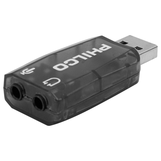 Tarjeta De Sonido Usb Philco Au100 Negro