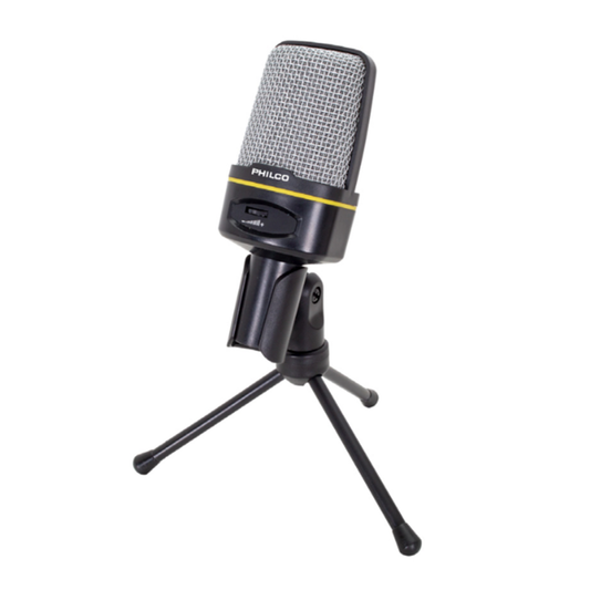 Micrófono Condensador Semi Profesional Philco Negro