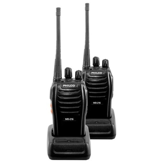 Kit 2 Radios Walkie Talkie Portatil Philco 16km Md-216 Negro