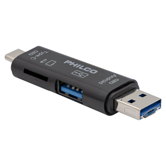 Adaptador Lector Usb Tipo C Usb Micro SD Negro