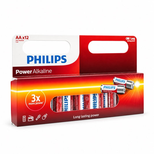 Pilas Alcalinas AA Philips Blister 12 Unidades
