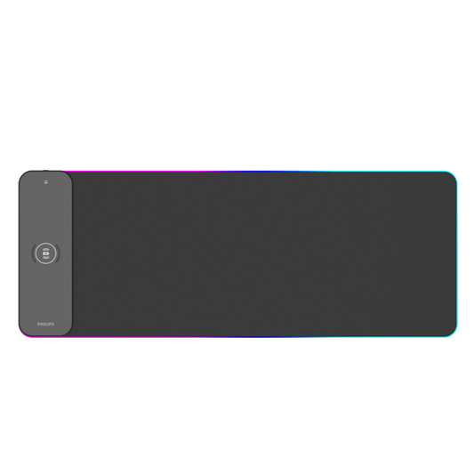 Mousepad Gamer Philips L604 Rgb XL Carga Inalámbrica Negro