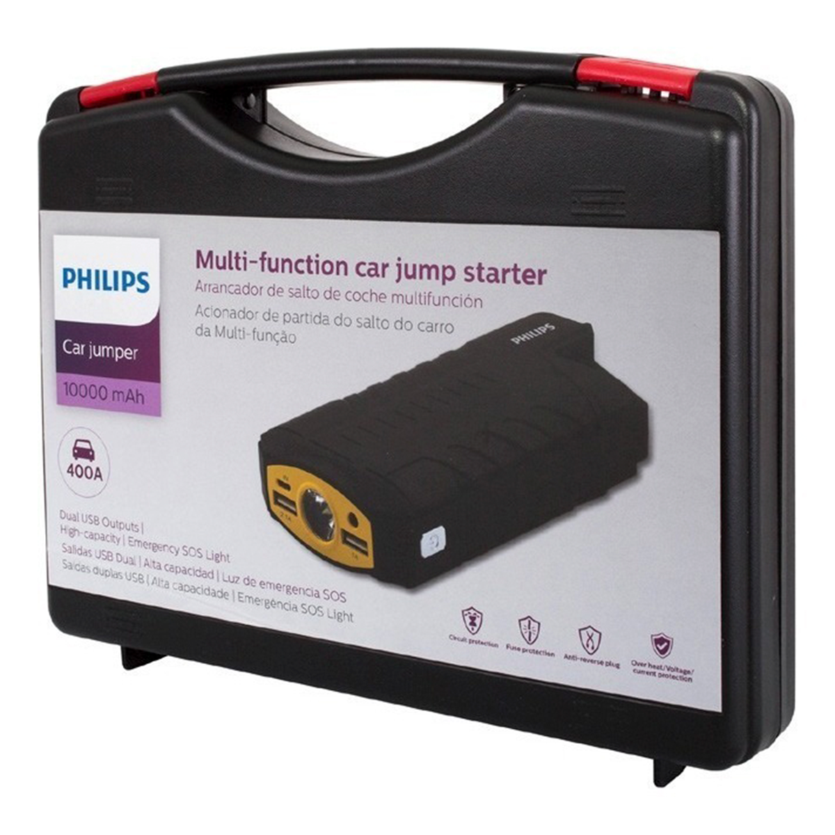 Powerbank Partidor De Auto Batería 10000 Mah Philips