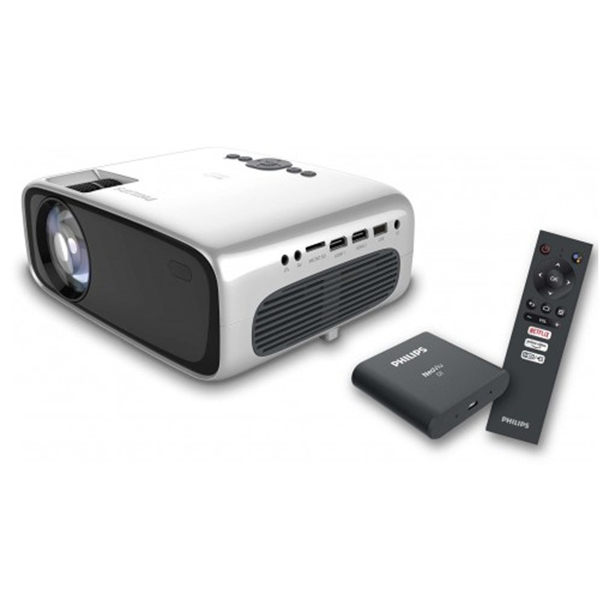 Proyector Philips Neopix Ultra 2 + Android Tv Full Hd 1080p Gris