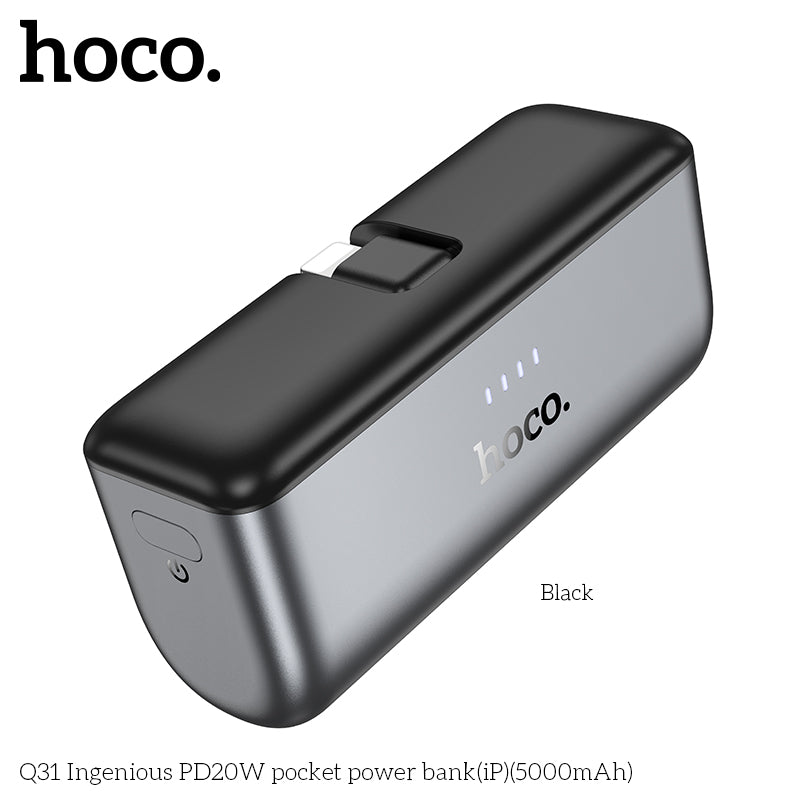 Bateria Portatil Powerbank Hoco Q31 Mini Lightning 5000 Mah Negro – imagen 2