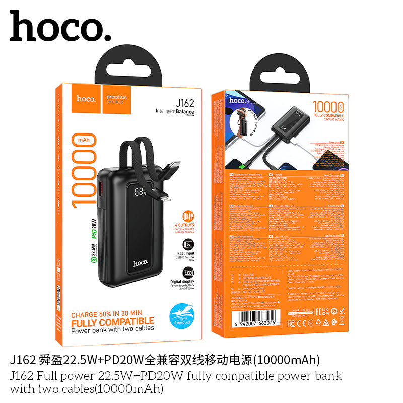Powerbank Carga Rapida Hoco J162 10000 Mah Negro – imagen 2
