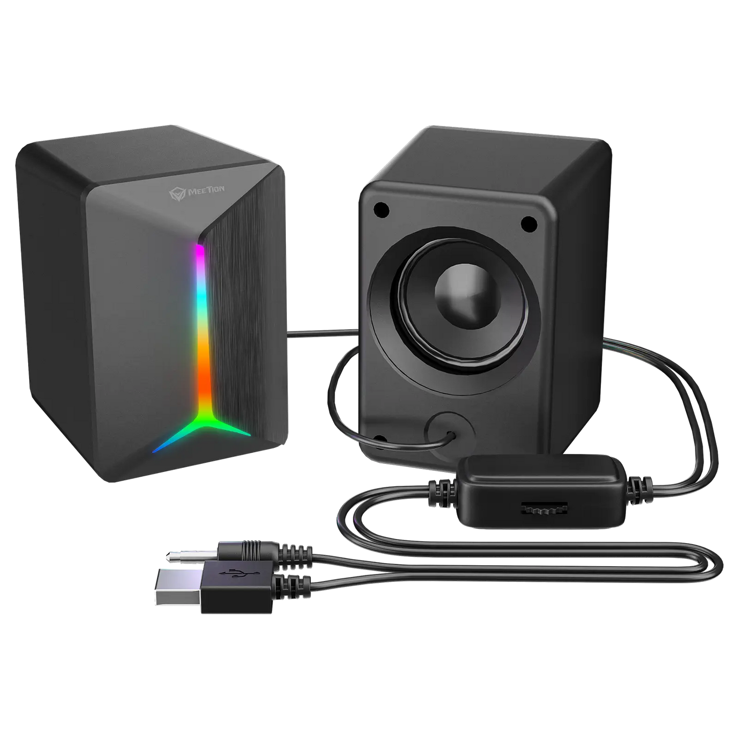 Parlante Escritorio Meetion MT-SP2011 2.0 Rgb Negro – imagen 2