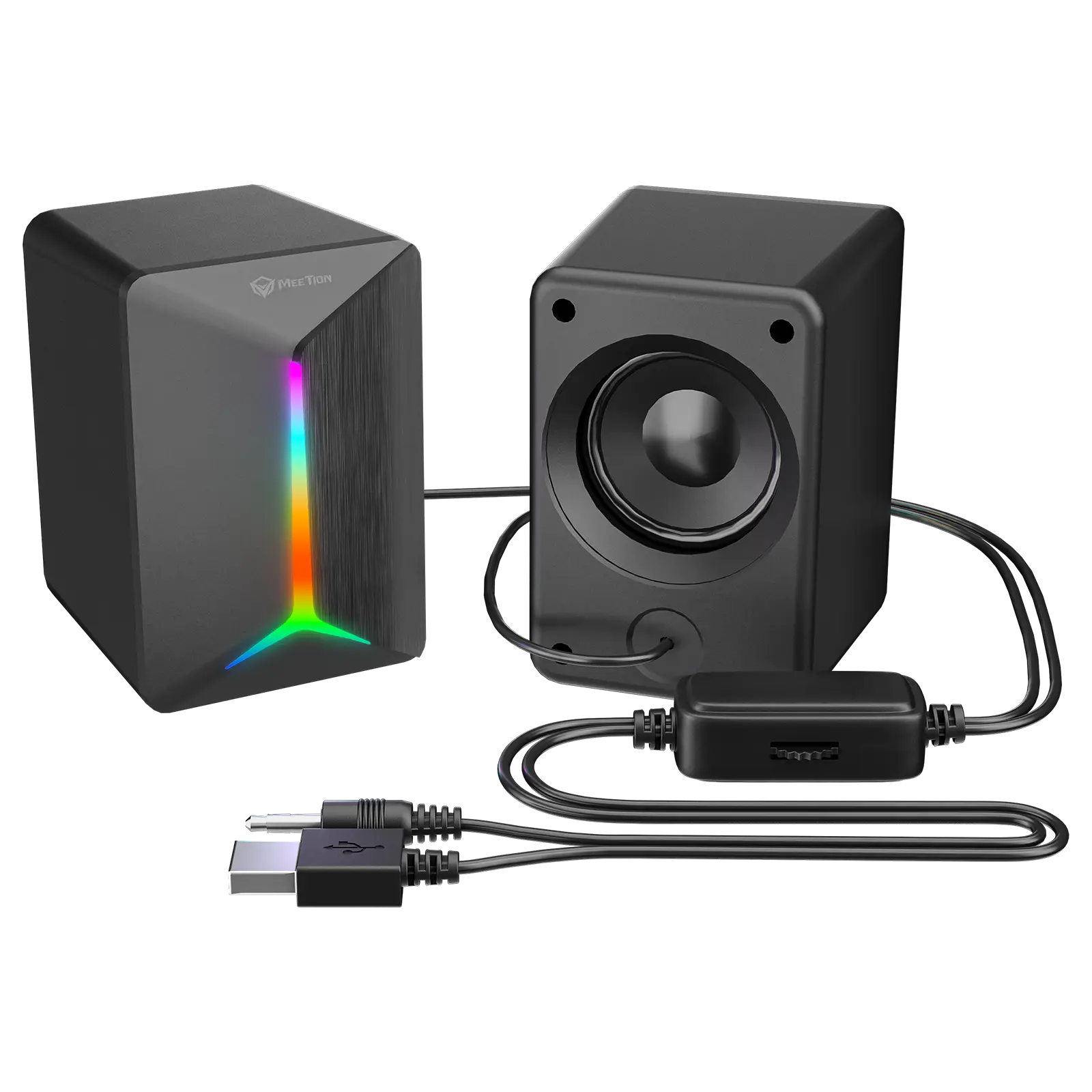 Parlante Escritorio Meetion MT-SP2011 2.0 Rgb Negro – imagen 2