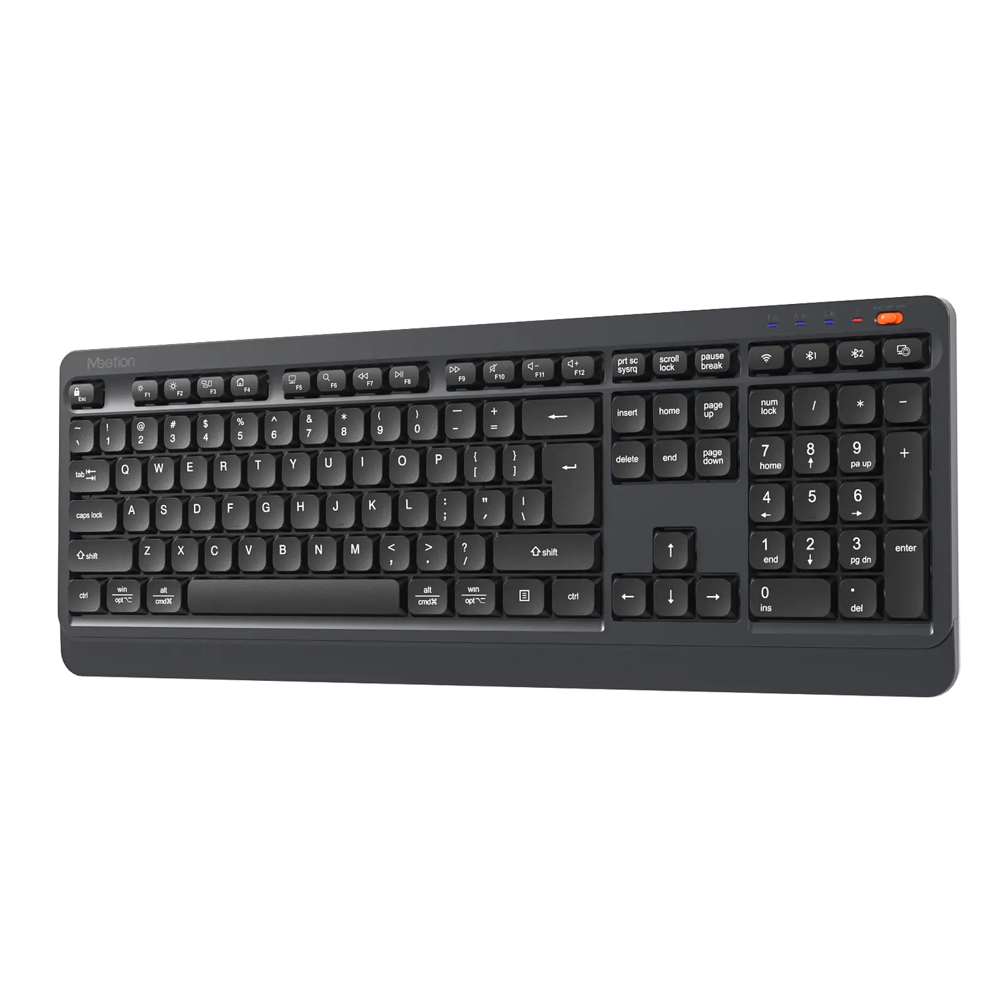 Teclado Inalambrico Dual 2.4g + Bluetooth Meetion Btk530 Negro – imagen 2