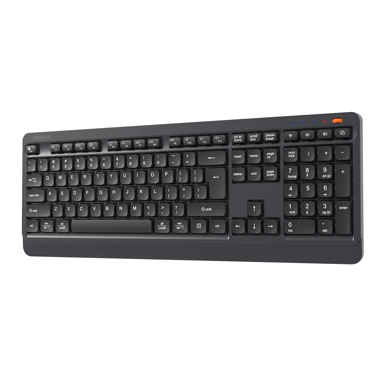 Teclado Inalambrico Dual 2.4g + Bluetooth Meetion Btk530 Negro – imagen 2