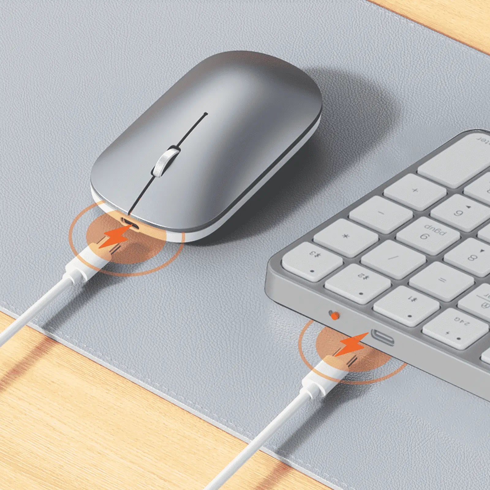 Kit Teclado + Mouse Inalámbrico Meetion iKey C230 Dual 2.4G + Bluetooth Blanco - vista 3