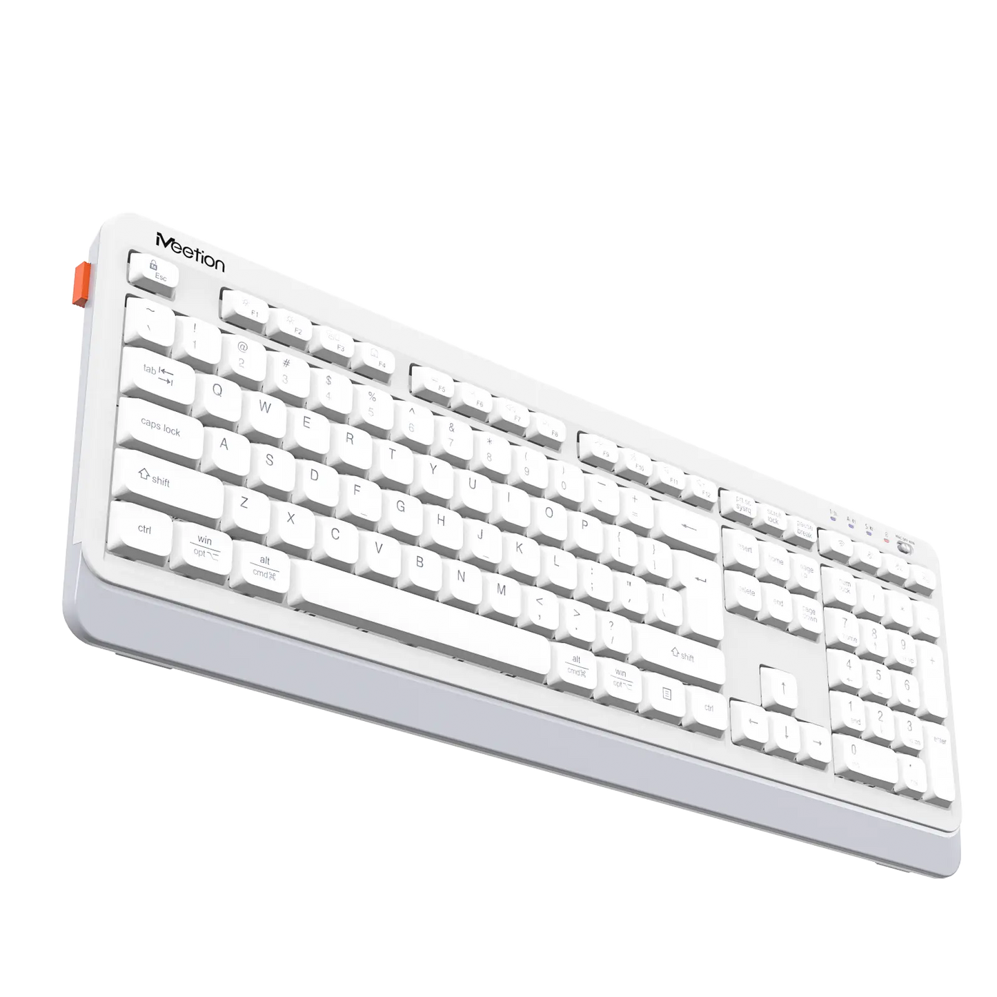 Teclado Inalambrico Dual 2.4g + Bluetooth Meetion Btk530 Blanco – imagen 2