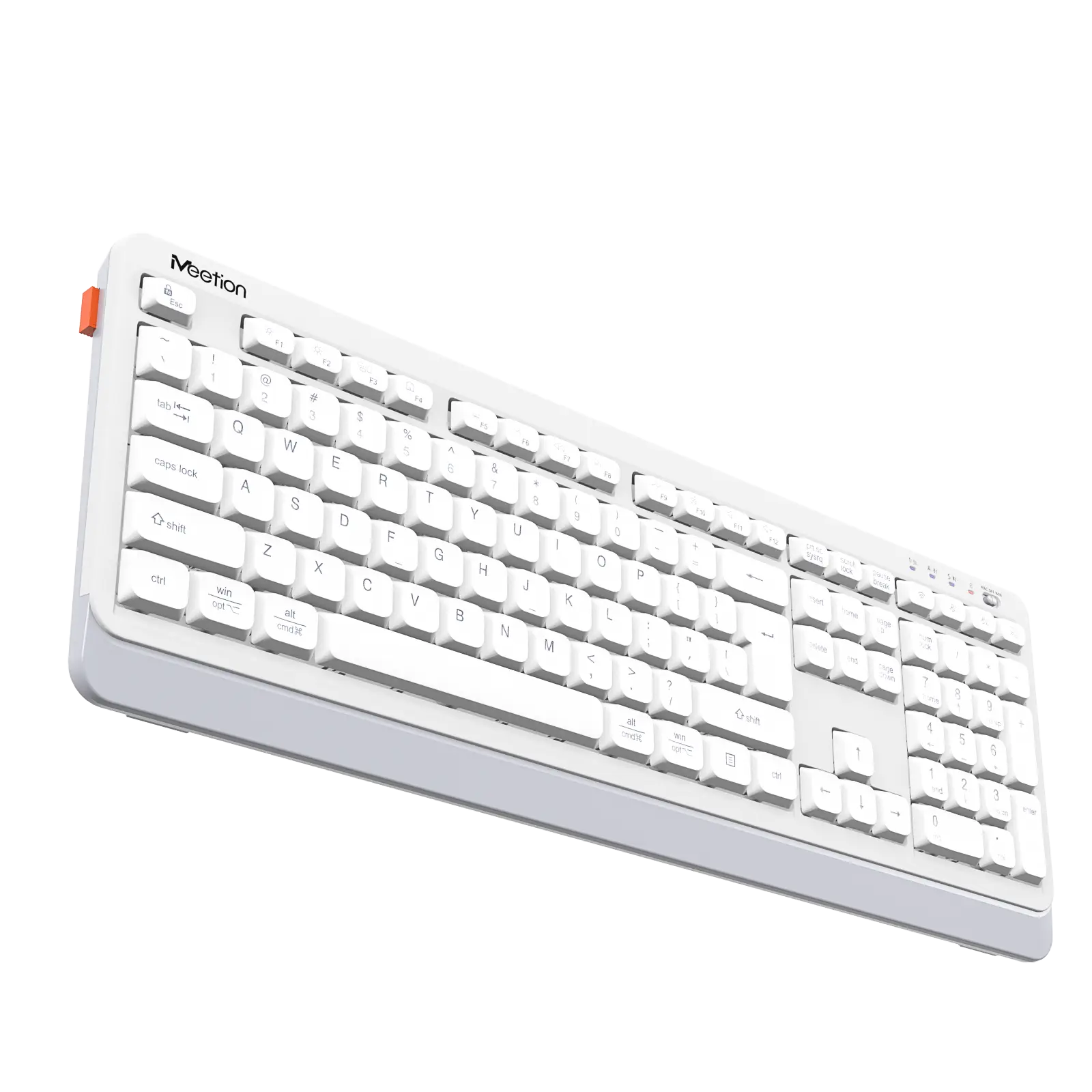 Teclado Inalambrico Dual 2.4g + Bluetooth Meetion Btk530 Blanco – imagen 2