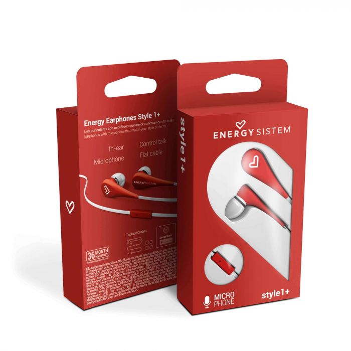 Audifonos Energy Sistem Earphones Style 1+ Rojo – imagen 2