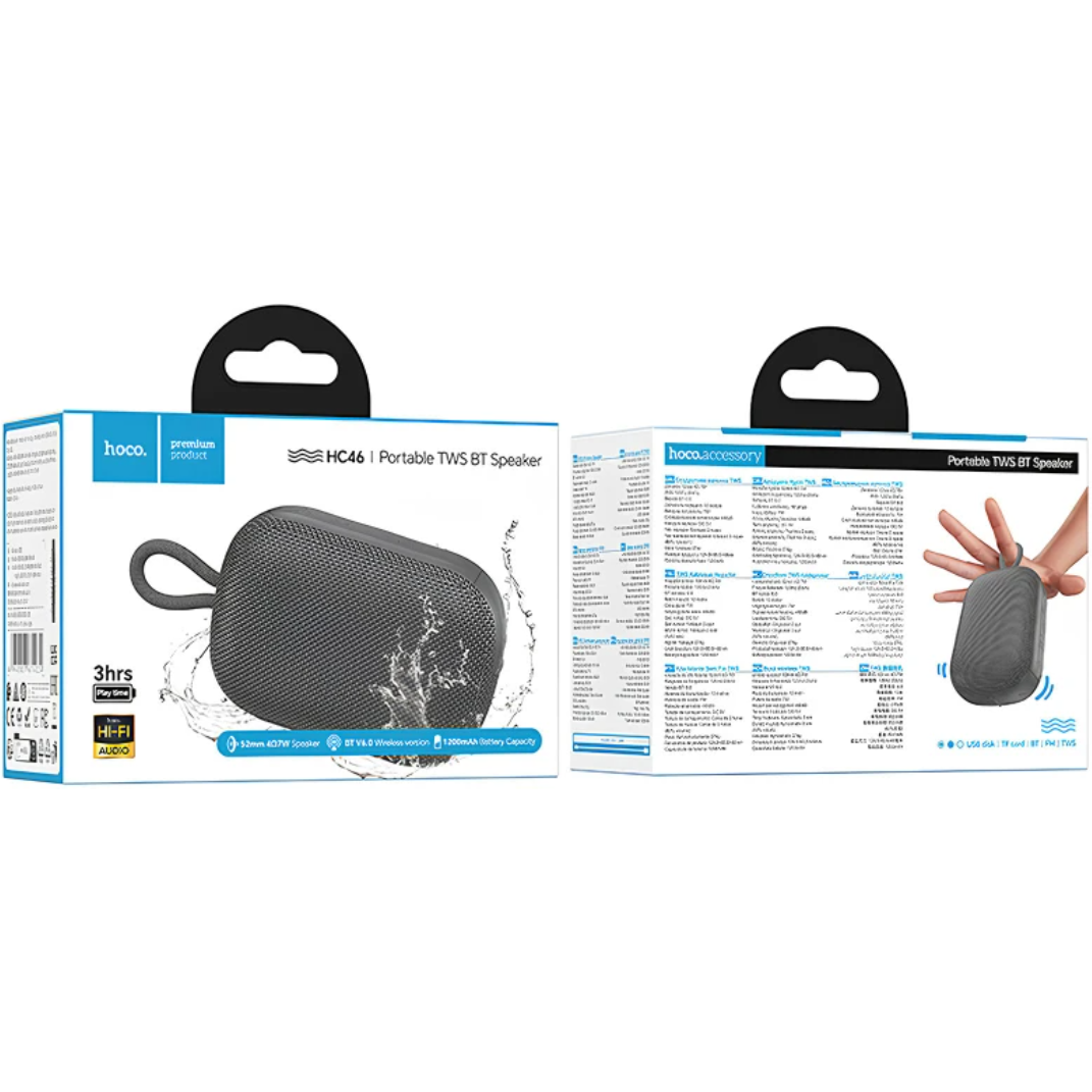 Parlante Bluetooth Hoco Hc46 7w Tws Gris – imagen 2