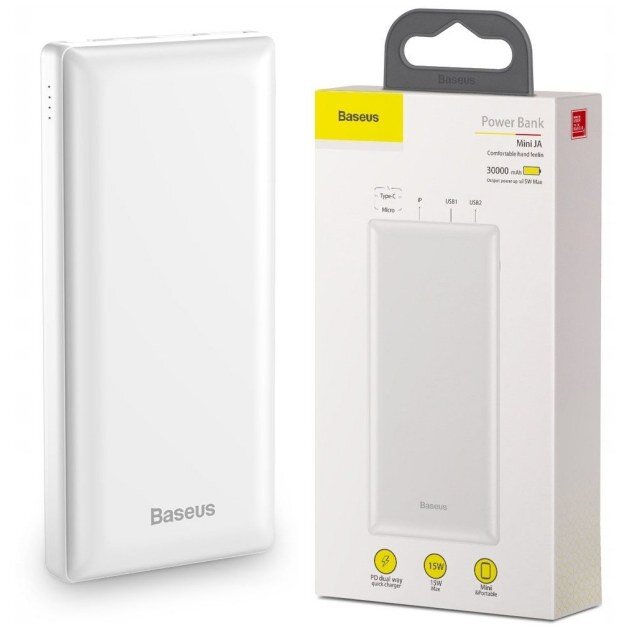Batería Portátil Powerbank Baseus 30000 Mah Mini Ja Blanco – imagen 2