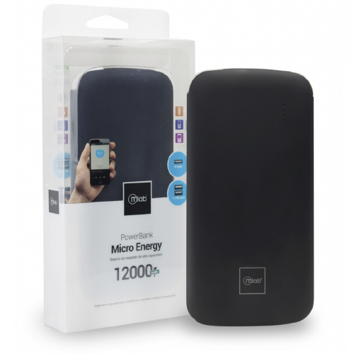 Bateria Externa Powerbank Micro Energy 12000 Mah Microlab