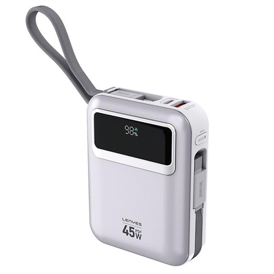 Powerbank Carga Rapida Lenyes C04-a 10000 Mah Gris
