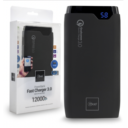 Bateria Externa Powerbank Plus Energy 12000 Mah Microlab